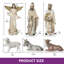 Ensemble de crèche de Noël 12,5 po, décoration de Noël crèche de Noël 12 pièces, blanc rétro-423068926