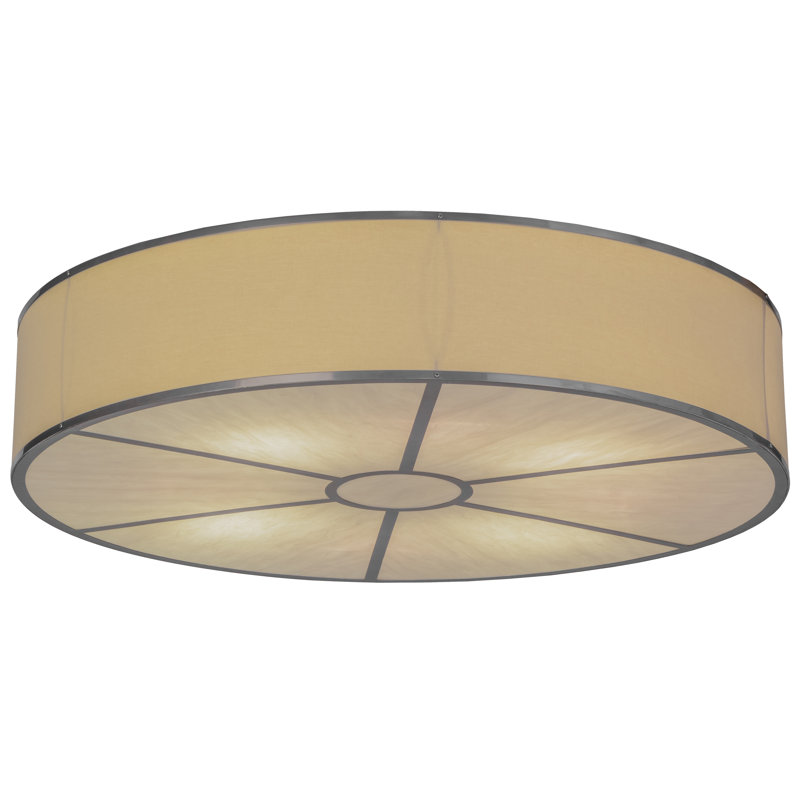 Plafonnier encastré 8 lumières 48 po Zélande, Jaune, H 10 po x l 48 po x P 48 po