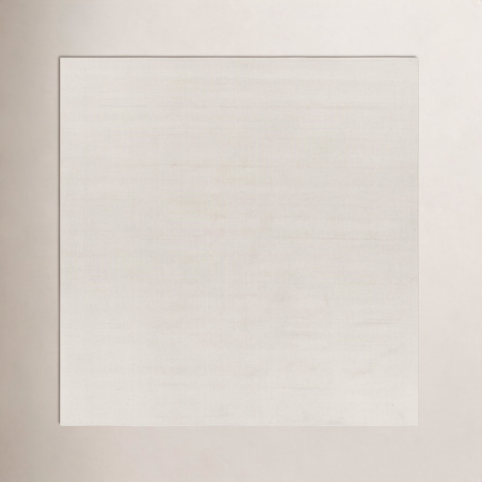 Crowe Light Beige Hand-Loomed Wool Rug, Square 9'9"