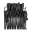 Banc de soccer portatif pliant, 6 places avec poches de rangement - 70,1 po x 124,8 po x 17,7 po - Fer - Chaise d'extérieur - Noir - Pliable - Portable
