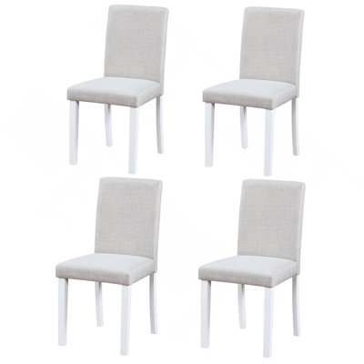 Chaises de salle à manger seulement, ensemble de chaises de salle à manger pour 4 personnes, chaise de cuisine avec siège rembourré, chaise d'appoint pour salle à manger