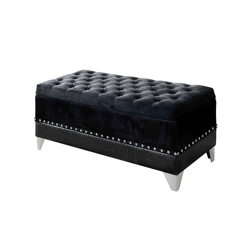 Black Tufted Trunk With Nailhead Trim