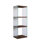 Bibliothèque moderne, finition noyer, 15,7 po x 47,2 po x 13,8 po | 100% bois de pin massif et cadre en verre trempé, épaisseur de 0,3 pouce | Support mural, tablettes multiples, capacité de poids maximale de 22 lb par tablette, design élégant et fonctionnel