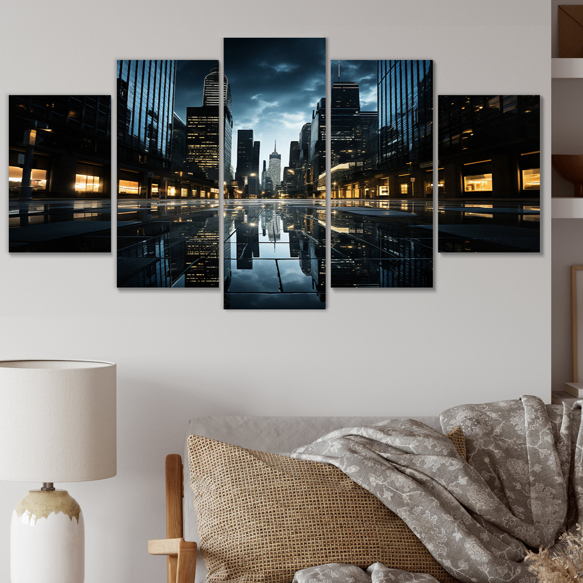 Latitude Run® Skyscrapers Urban Elegance V - Architecture Wall Art ...