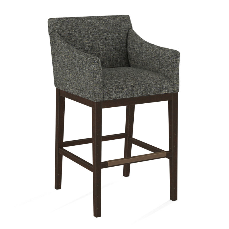 Upholstered Stool, 61536-78, Pecan