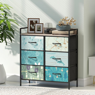 Steel 79cm W 6 - Drawer Chest of Drawers