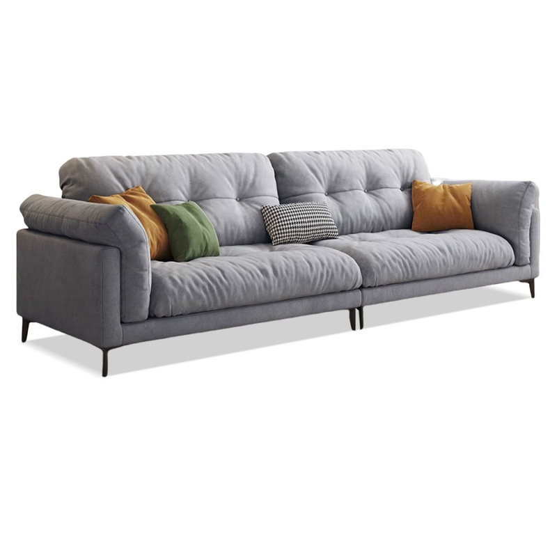 Coussin gris modulaire 100% polyester, Gris, H 35,43 po x l 109,45 po x P 37,01 po