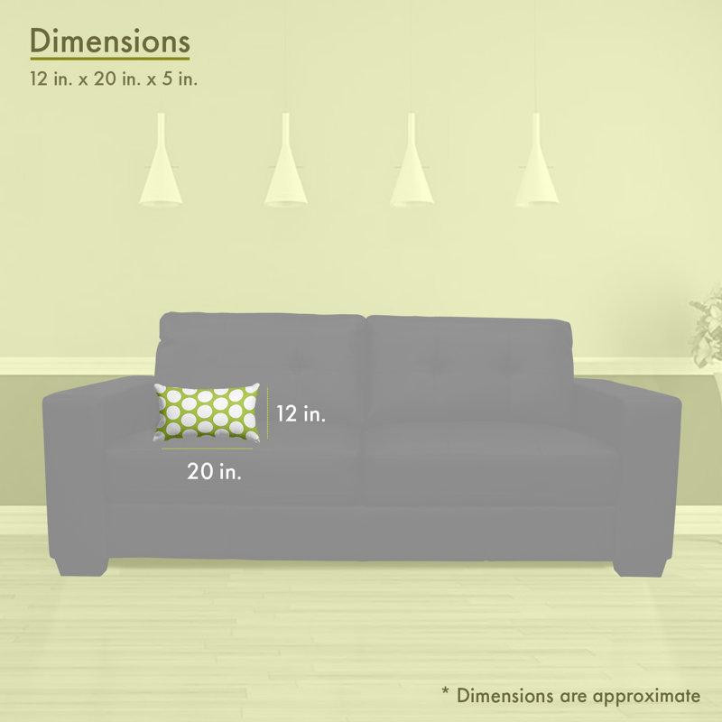Coussin en coton Polka Dot Reg, Vert intense