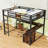 Queen Loft Bed With Desk And Storage Drawers,Ladder
