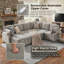 Canapé modulaire en U 109,9 po Chenille-2053591490
