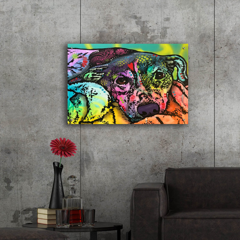 «Comfy Dog» par Dean Russo, H 24 po x l 36 po x P 0,2 po
