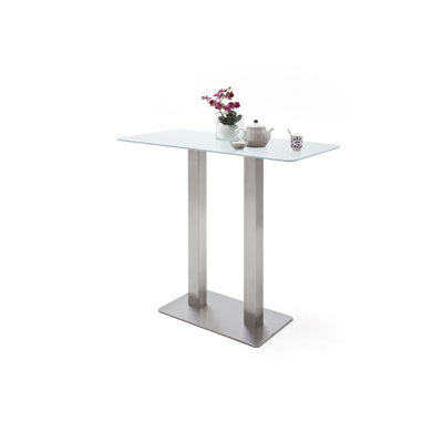 Michaella Glass Top Metal Base Dining Table