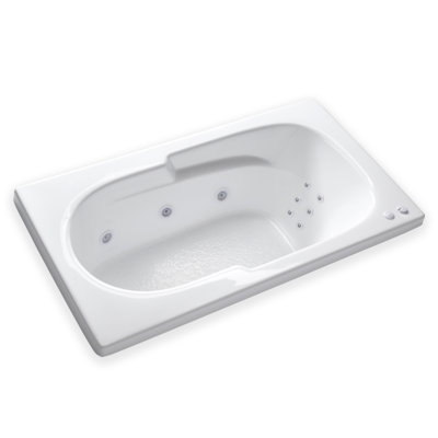 60'' x 32'' Drop-In Whirlpool Acrylic Bathtub