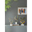 Sculpture en corne en aluminium avec base en marbre