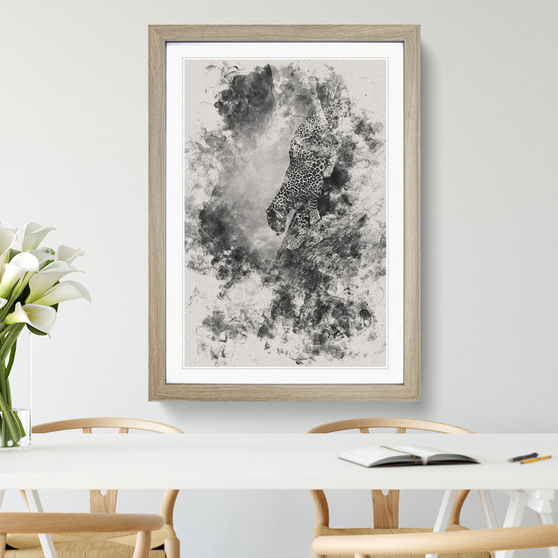 Leopard Vol.5 - Picture Frame Graphic Art, Oak Framed, 36cm H x 27cm W x 2cm D