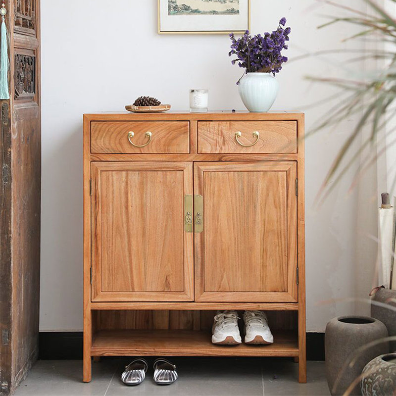 Armoire de rangement pour chaussures en bois massif 16 paires