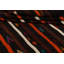 Tapis noir/orange en laine fait main kilim Anndrea