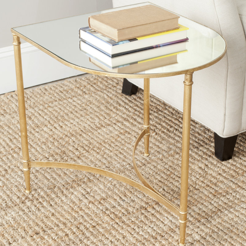 Cerulean 3 Legs End Table, Gold, 50.8cm H x 50cm W x 45cm D