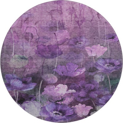 Premium Machine Washable Cerrito Purple Rug