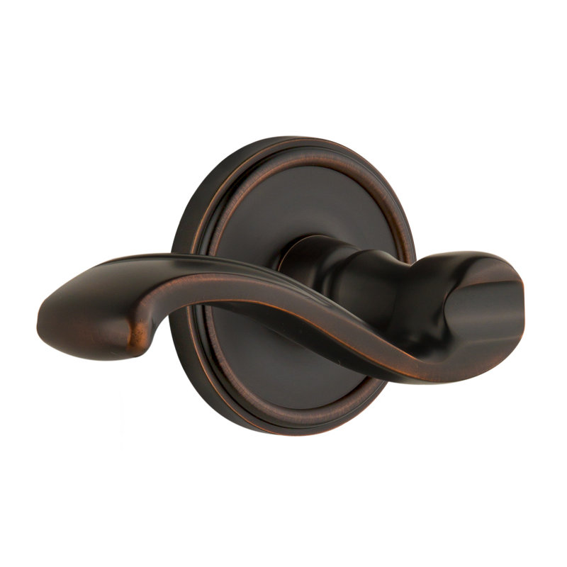 Grandeur Georgetown Rosette Single Dummy with Portofino Lever, Timeless Bronze, Left Handed