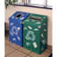 Poubelles de recyclage et poubelles Wedgcycle | Capacité d'économie d'espace de 16 gallons pour les espaces commerciaux | Poubelles à événement temporaire ou permanent | Canettes et bouteilles - Bleu-126114792