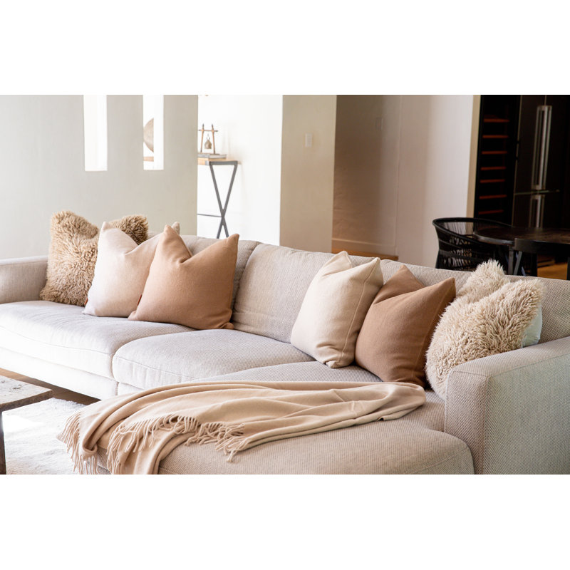 Fibre By Auskin Camel Cushion Flatweave WHITE