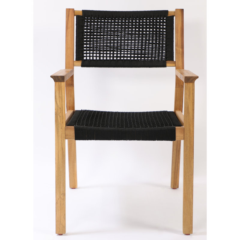 Maurice Stacking Patio Dining Armchair with Cushion