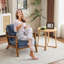 Fauteuil d'appoint Mid-Century avec accoudoirs lombaires Bruce-110957961