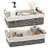 Storage Basket Wicker Baskets For Organizing Storage Bins For Countertop Toilet Paper Storage Basket For Toilet Tank Top (Set Of 2,Grey)