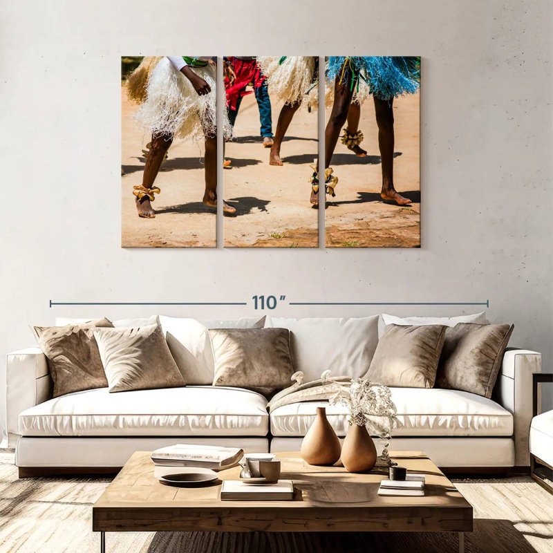 Enn Native African Dancers, 48" H x 74" W