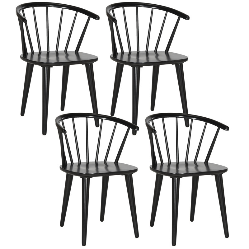 Chaise d'appoint Blanchard, 4 Chairs, Noir / Noir