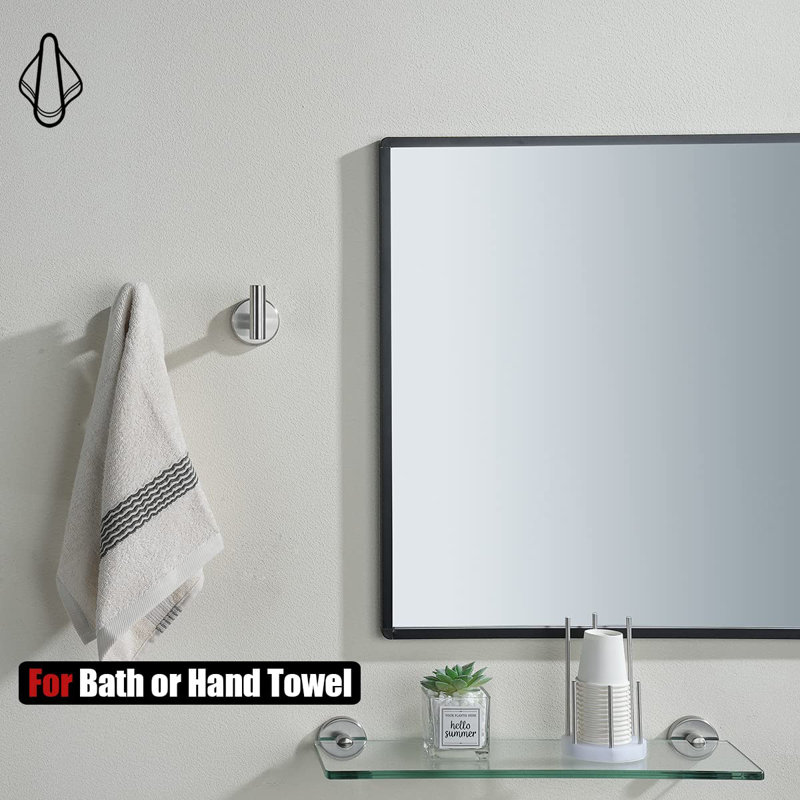 L'ensemble d'accessoires de barre à serviettes pour salle de bain, ensemble d'accessoires de salle de bain 5 pièces, support mural fini brossé comprend une barre à serviettes 24 po, une barre à serviettes 9 po, un porte-papier hygiénique, un crochet