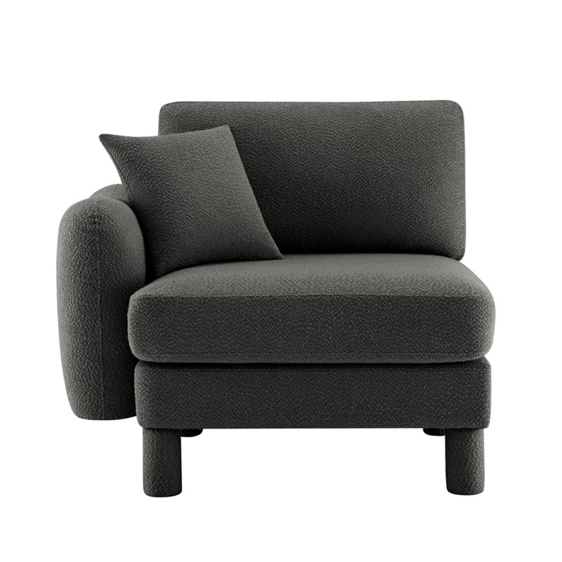 Lucas LSF Sofa W/Pillow Polyester-Dark Grey