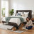 Melaya Wingback Upholstered Platform Bed Frame-629517197-640475827