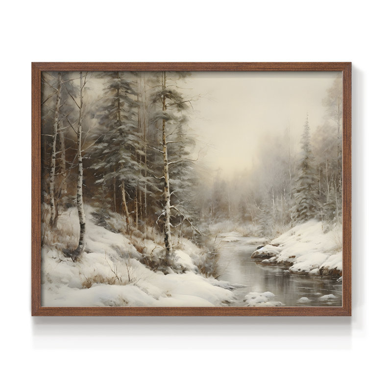 Paysages rétro-DCCDXL-Reproduction encadrée - réversible, H 11 po x l 14 po, Noyer
