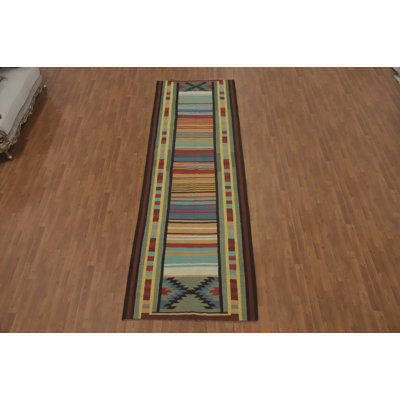 Tribal Wool Oriental Kilim  Runner Rug 4x13