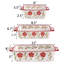 Rectangular Ceramic Baking Dishes, 3 Pack (Red)