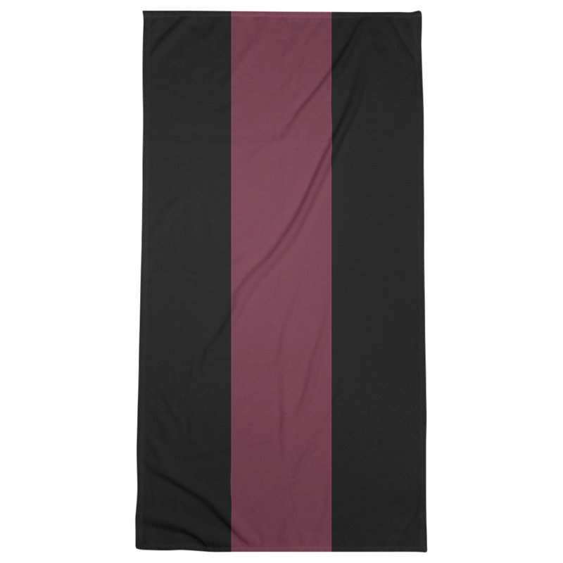 Lightweight Bath Towel, Black/Wine