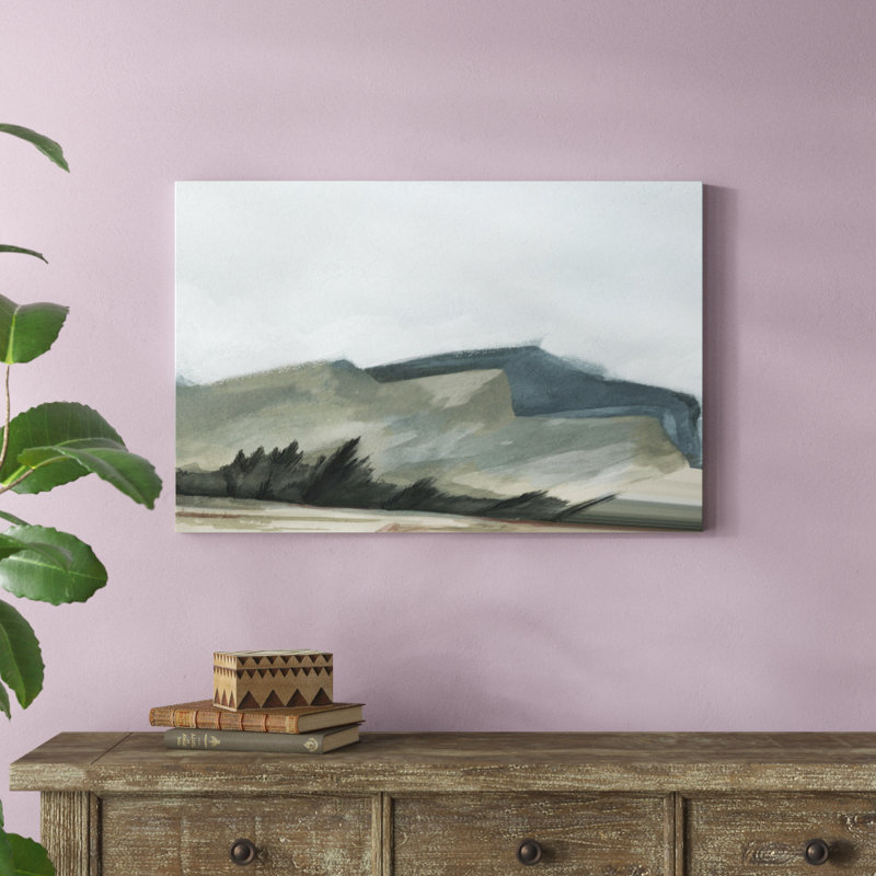 «Farmhouse View II», peinture sur toile, H 24 po x l 36 po