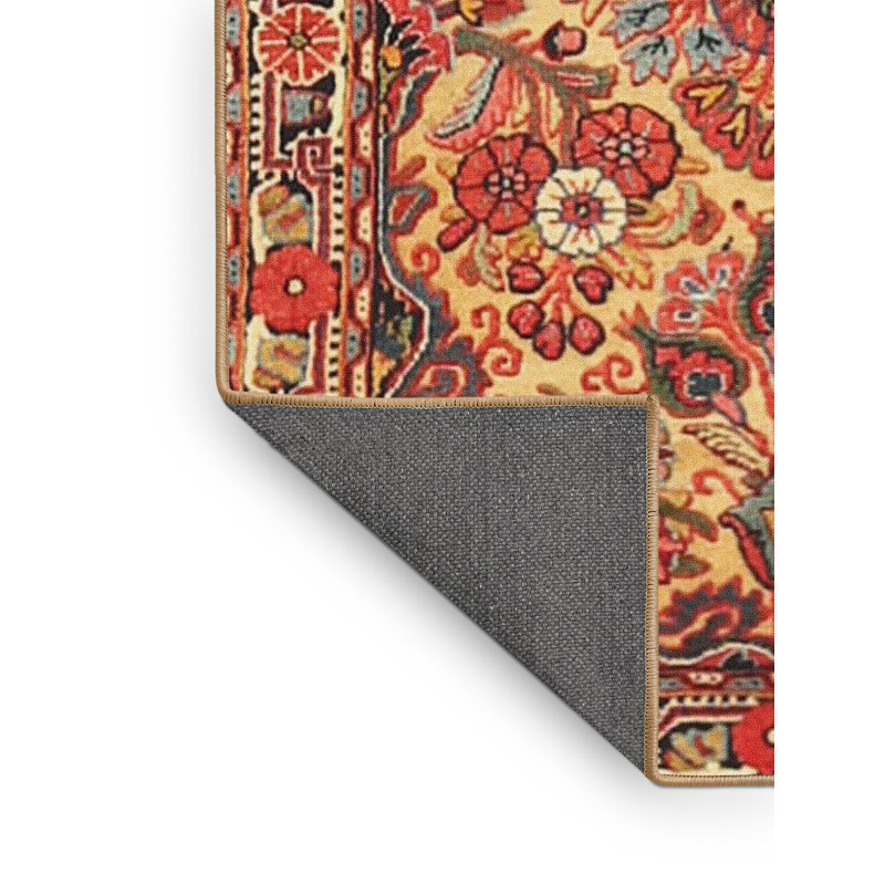 Tapis rouge/bleu traditionnel Esaw, Rectangle 4 pi x 6 pi
