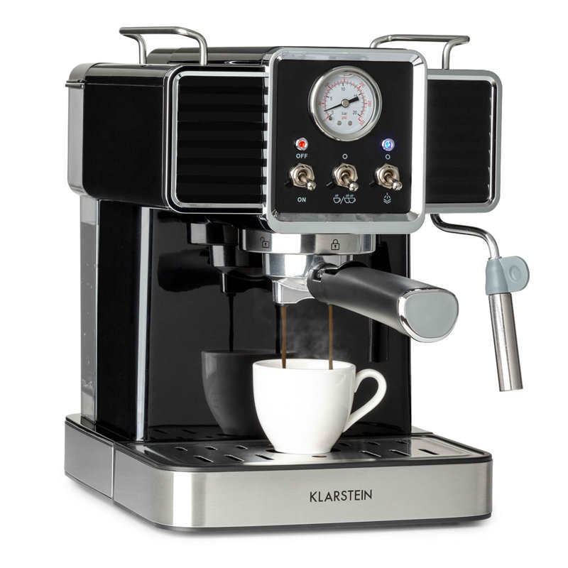 Klarstein Gusto Classico Espresso & Coffee Machine, Black