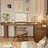 Light-walnut L-Shaped Solid Wood desks-107556337-107556338