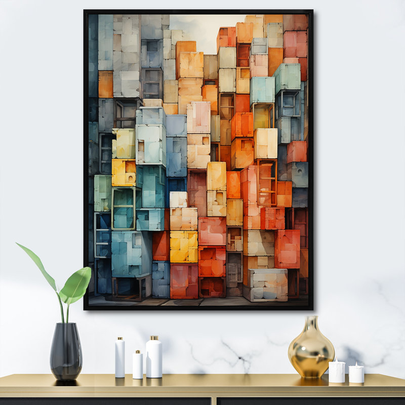 Minimalisme entrepôts I, H 44 po x l 34 po x P 1,5 po, Cadre flottant noir