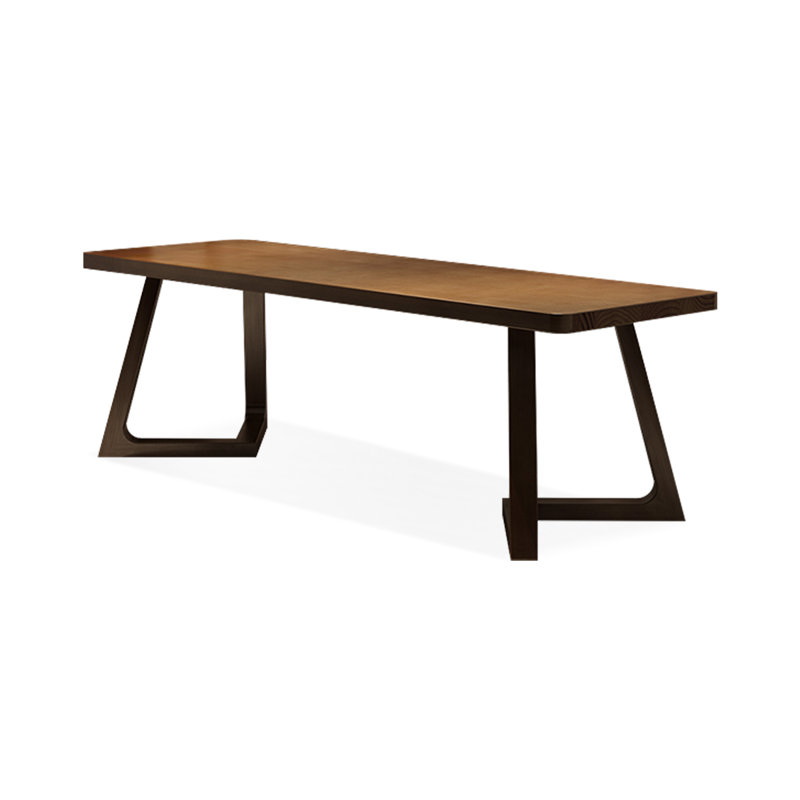 Walnut Rectangular Solid Wood desk, 29.53" H x 94.49" W x 23.62" D