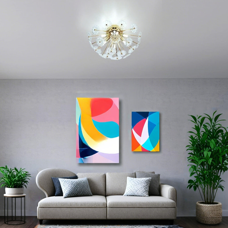 Gold Flush Mount Ceiling Light