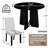 5-Piece Round Dining Table Set-116586712-116586711