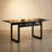 55.51" to 70.86" Extendable Rectangular MDF & Metal Dining Table, Seats 4-6