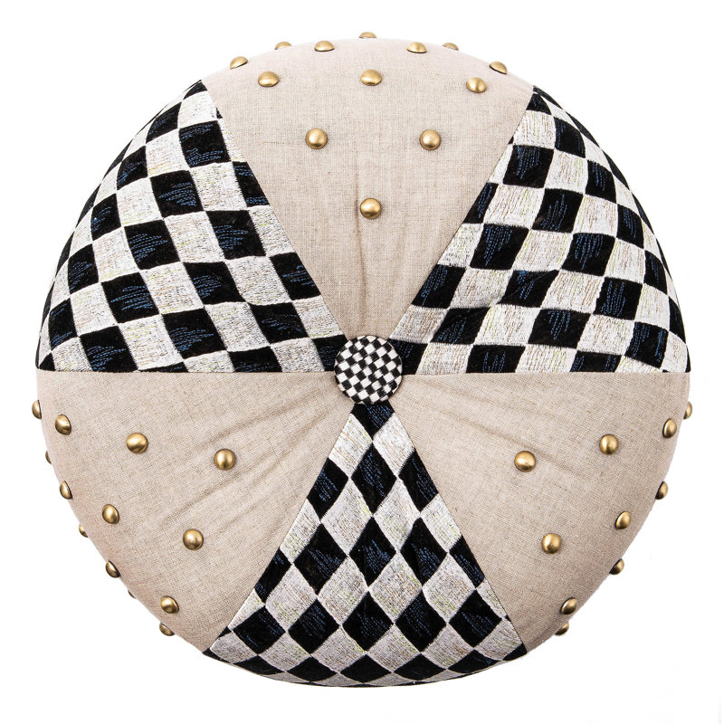 Diamond and Dot Footstool