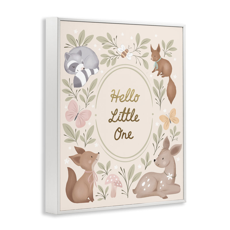 Hello Little One Animals, estampe numérique encadrée, design par Jo Taylor, H 30 po x l 24 po