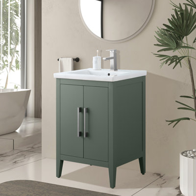 Single Bathroom Vanity with Ceramic Top